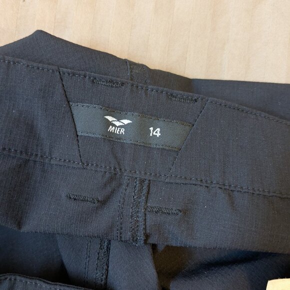 Mier Straight Leg Cargo Pants Size 14 Black - Picture 7 of 14